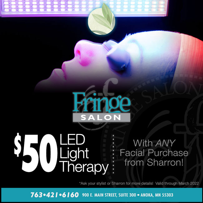 $50 LED Light Therapy  at Fringe Salon in Anoka!