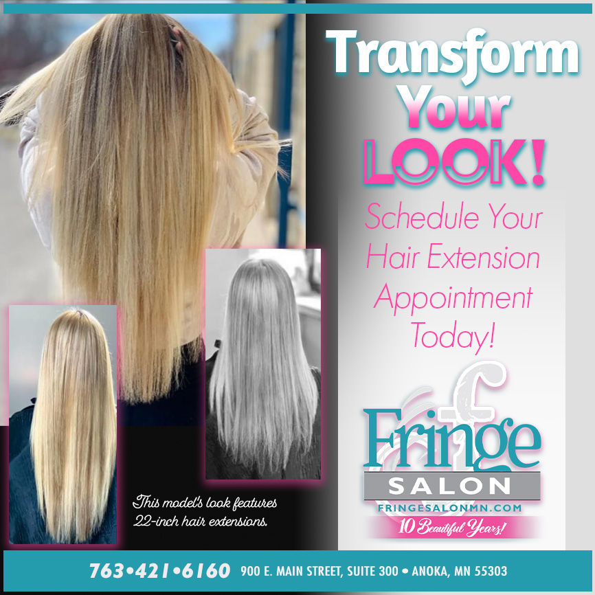Transform you look with Hair extensions at Fringe Salon in Anoka!